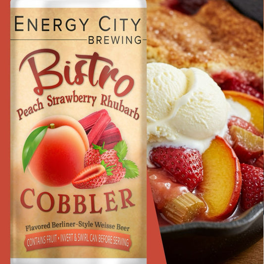 Bistro [Peach Strawberry Rhubarb Cobbler]